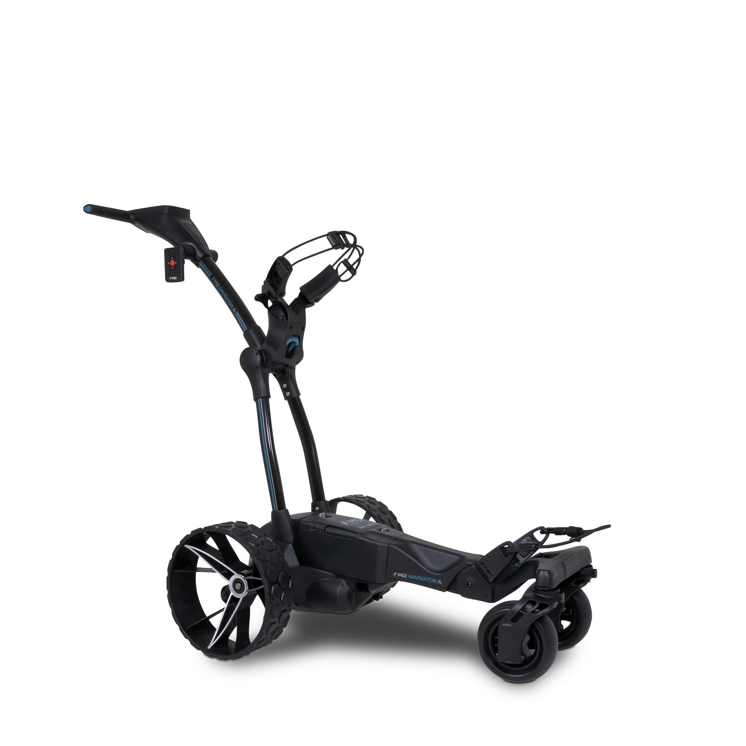 Mgi Navigator Ai Gps+ Electric Golf Cart   36 Hole Lithium Battery   Remote Control   Accessories Included (Drink, Umbrella, & G