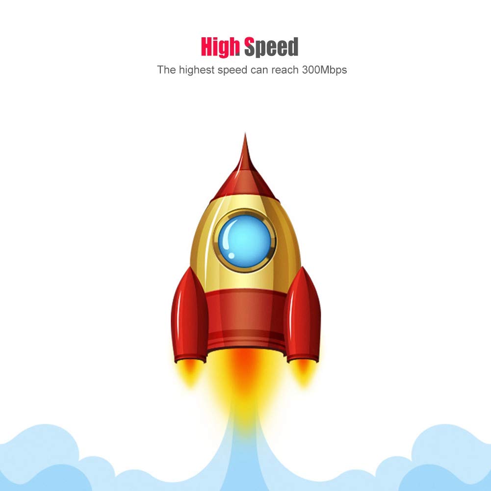 300Mbps Usb2.0 Network Card Adapter Dongle Transceiver 2.4Ghz For Windows 2000 / Xp/Vista / 7/8 / 10 / Linux