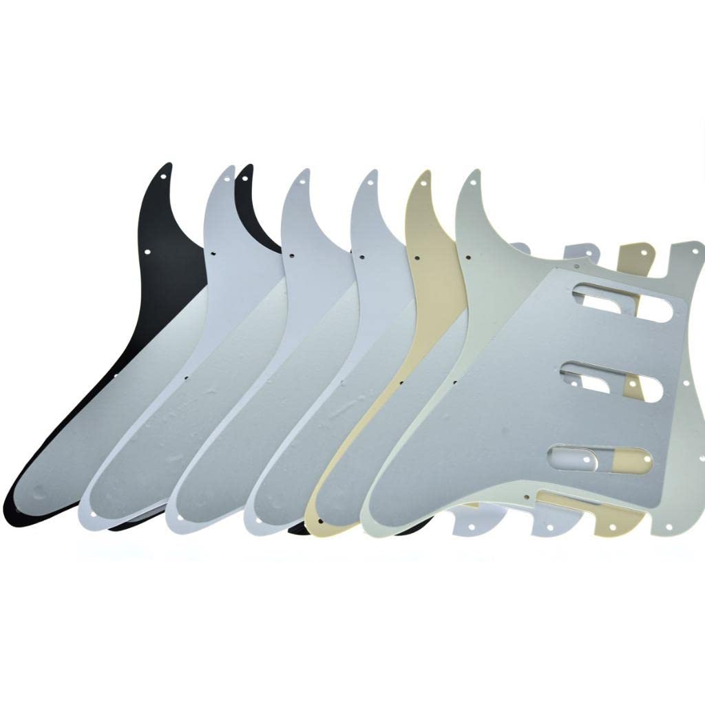 Kaish 11 Hole St/Strat Style Pickguard Sss Pick Guard For Usa/Mexico Stratocaster/Strat Black 3 Ply