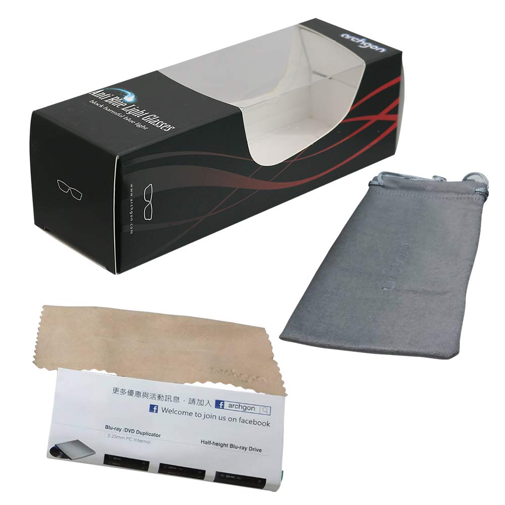 Archgon Fashion Computer Glasses Anti Blue Light Uv Protection A Plus Level Crystal Tempered Lens Model Miami Heat Gl B122 Bl