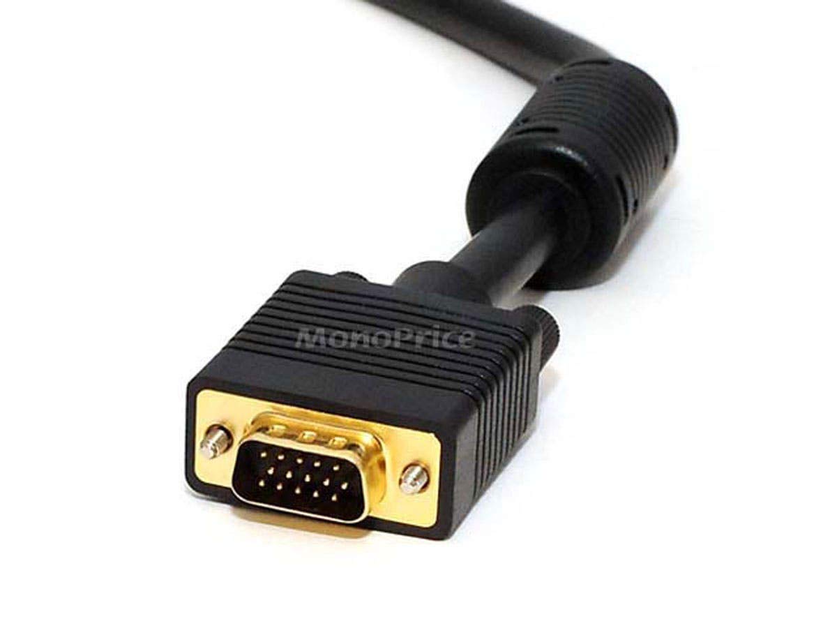 Monoprice 6Ft Svga Super Vga M/F Monitor Cable W/ Ferrites