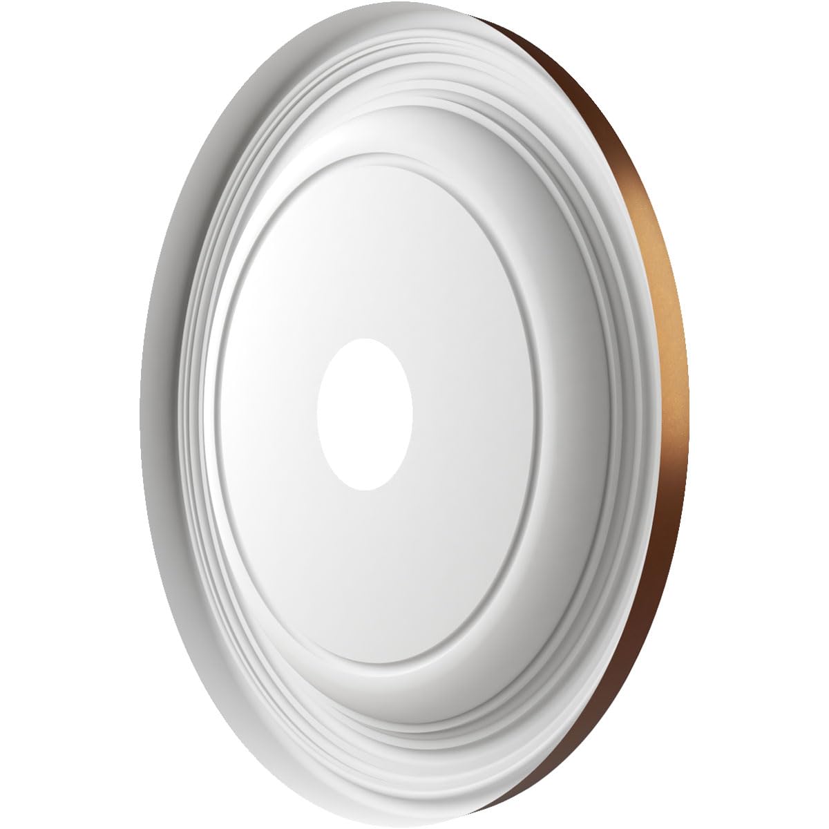 19Od X 3 1/2Id X 1 1/2P Traditional Thermoformed Pvc Ceiling Medallion (Fits Canopies Up To 11 1/2), Metallic Dark Copper