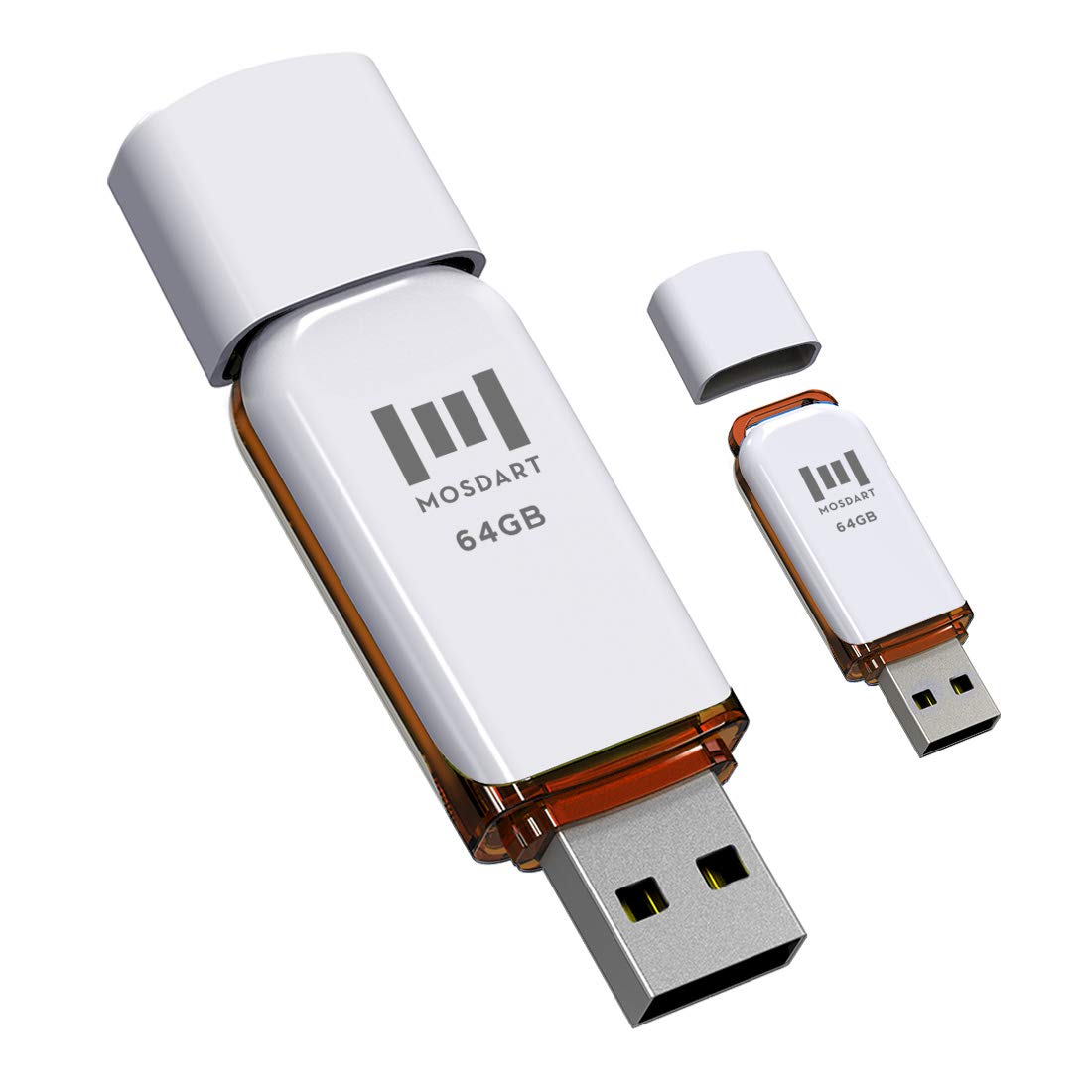 Mosdart 64Gb Usb 2.0 Exfat Flash Drive 2 Pack 64 Gb Multipack Thumb Drives Jump Drive Memory Stick With Led Light And Lanyards F