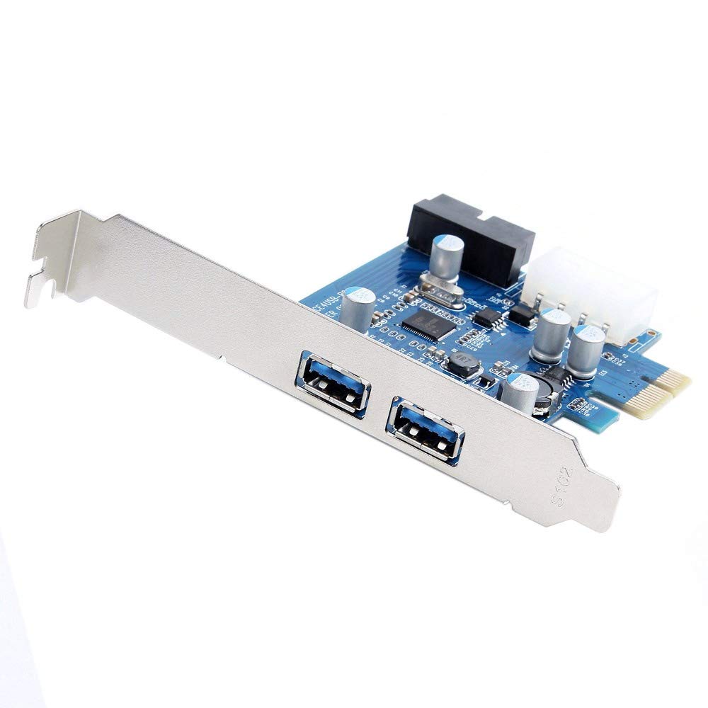 Axgear Usb 3.0 Pci-E Controller Card 2 External Port W/Internal 19 Pin Connection