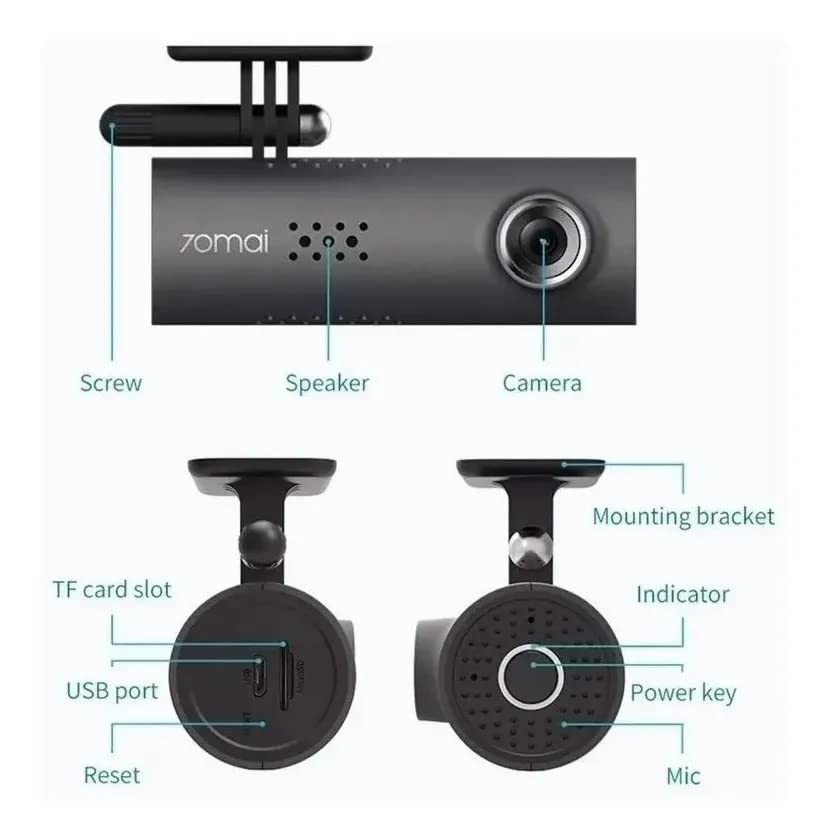 70Mai Smart Dash Cam, 1080P Fhd Dash Camera For Cars, Car Camera With Starvis 2 Imx662, Hdr, Wifi, G Sensor, Voice Control, App,