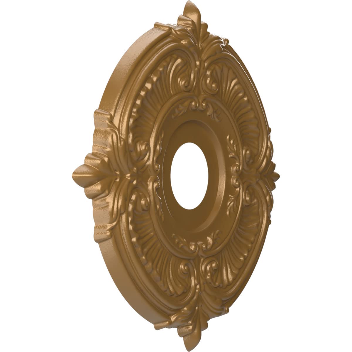 Ekena Millwork Cmp16Atcgh Attica Thermoformed Pvc Ceiling Medallion (Fits Canopies Up To 5 5/8''), 16''Od X 3 1/2''Id X 1''P, Me