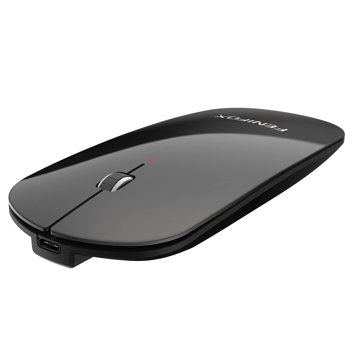 Bluetooth Mouse Fenifox Slim Mini Whisper Quiet Flat Portable Wireless Mice Rechargeable Compatible With Laptop,Pc,Tablet Android Windows Xp(Black)