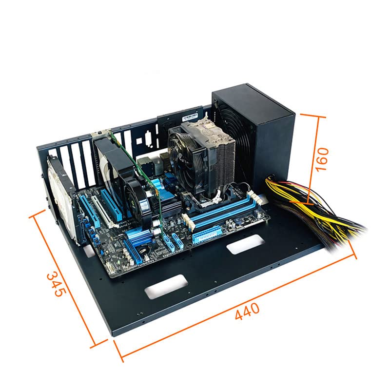 Alamengda Diy Gaming Computer Case, Atx Open Chassis Case Rack For E Atx/Atx/M Atx/Itx Motherboards, Widely Body Heat Dissipatio