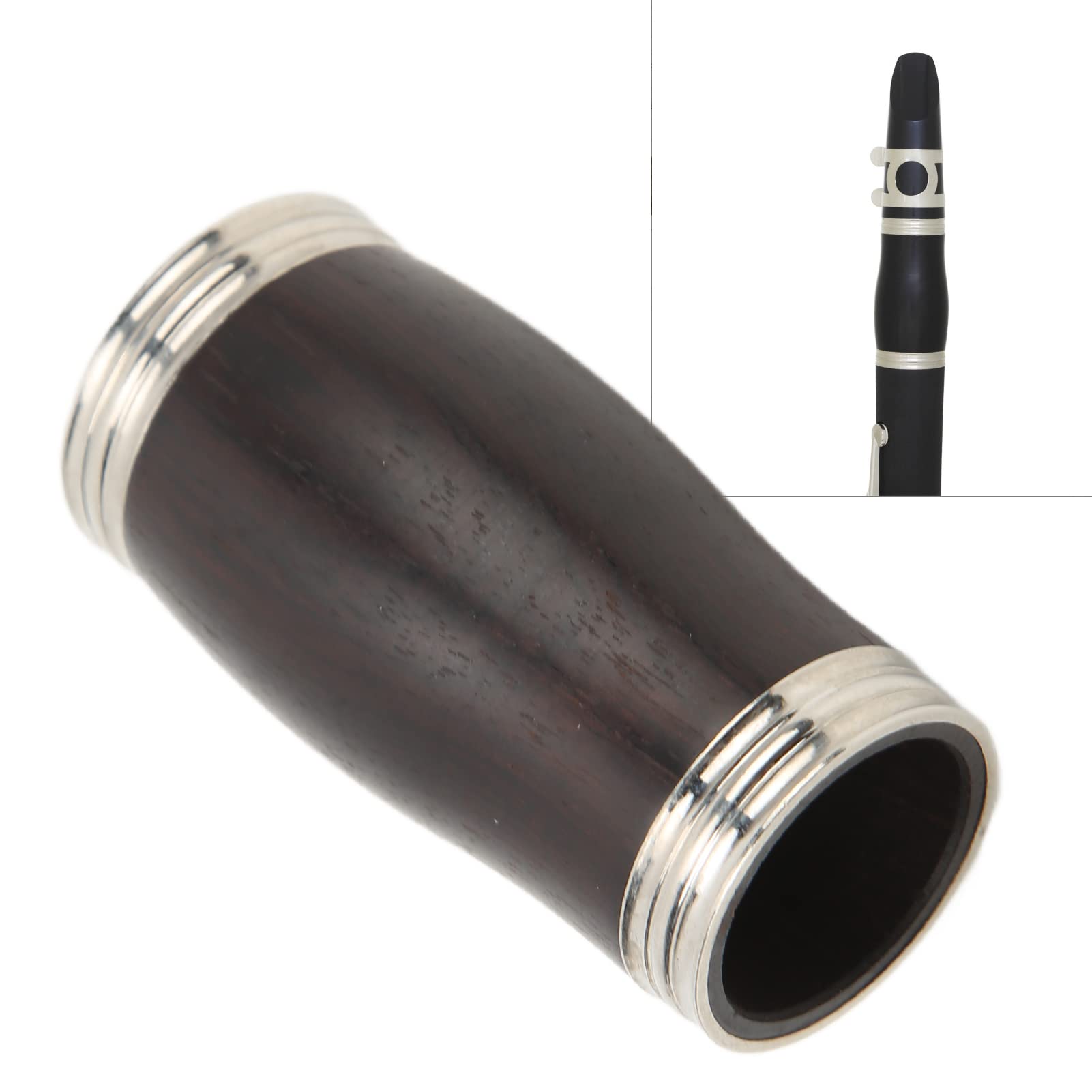Clarinet Barrel Eujgoov Ebony Section Tube Clarinet Pitch Pipe Replacement Accessories With Metal Ring
