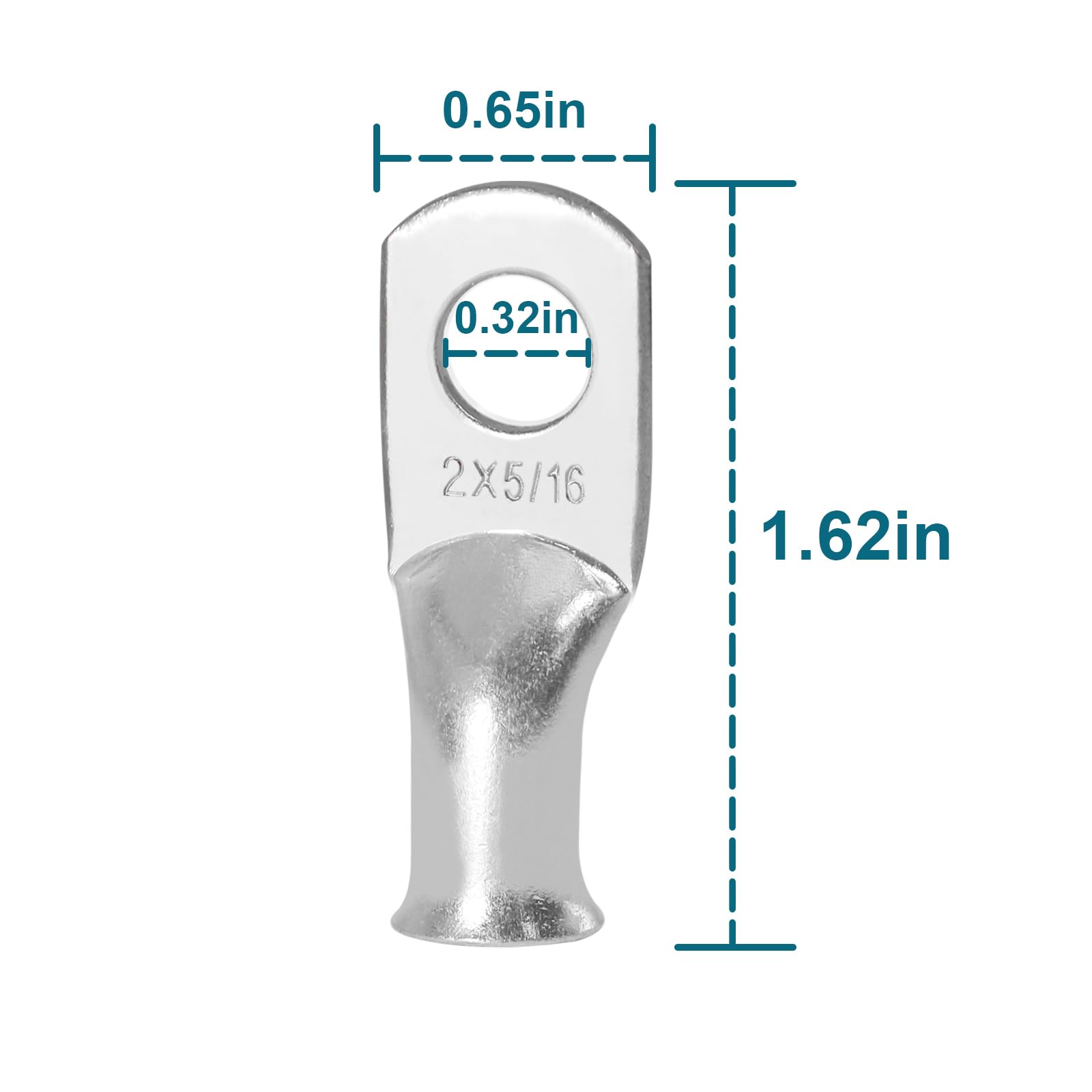 Qiatol Battery Cable, 2 Awg Battery Cables With Terminals, 2Pcs Copper Battery Cables(2Ft).