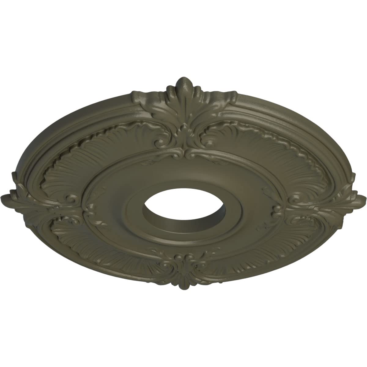 Ekena Millwork Cm18Atwhf Attica Ceiling Medallion, 18''Od X 4''Id X 5/8''P (Fits Canopies Up To 5''), Hand Painted Witch Hazel