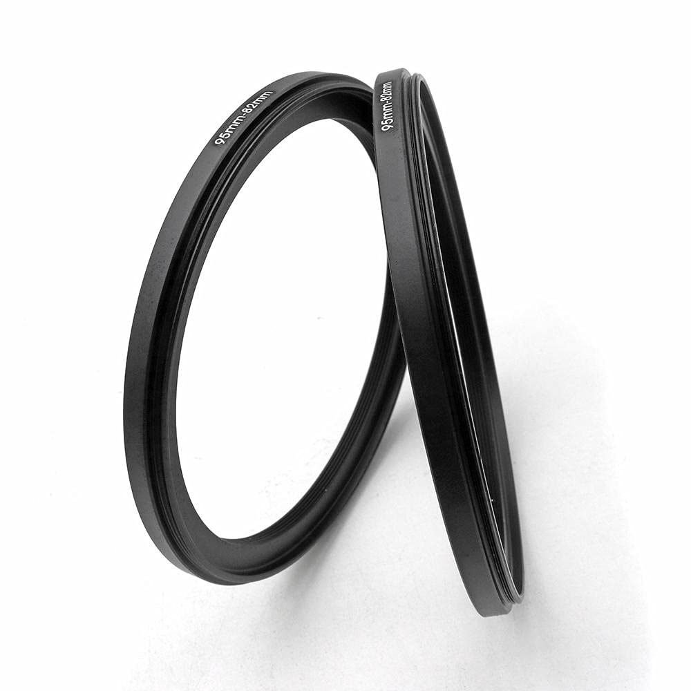 95 To 82Mm Metal Step Rings, 95Mm To 82Mm Step Down Ring Filter Ring Adapter For 95Mm Camera Lens & 82Mm Uv Cpl Nd Filters Hoods