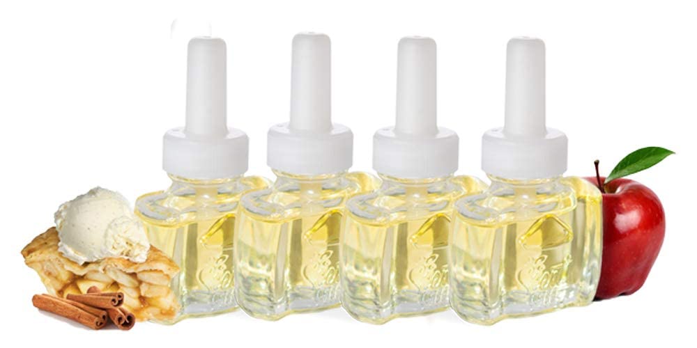 Scent Fill Cinnamon Apple Plug In Air Freshener, 4 Scented Oil Refills