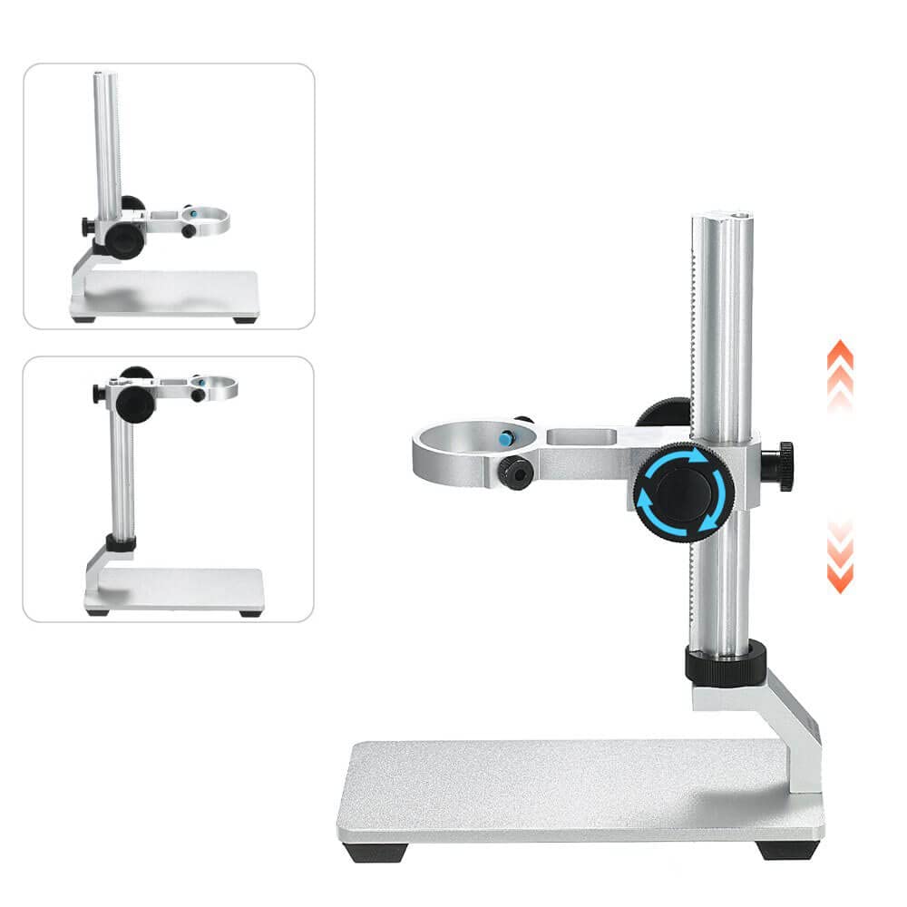 Ninyoon Universal Microscope Stand Pro, Stable Professional Aluminum Alloy Scope Base Holder Support Bracket For Max Diameter 1.