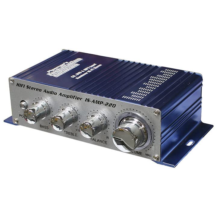 Pipemans Installation Solution 2 Channel Stereo PA Mini Amplifier 4 to 16 Ohm 20 Watt 3.5 Aux Input USB
