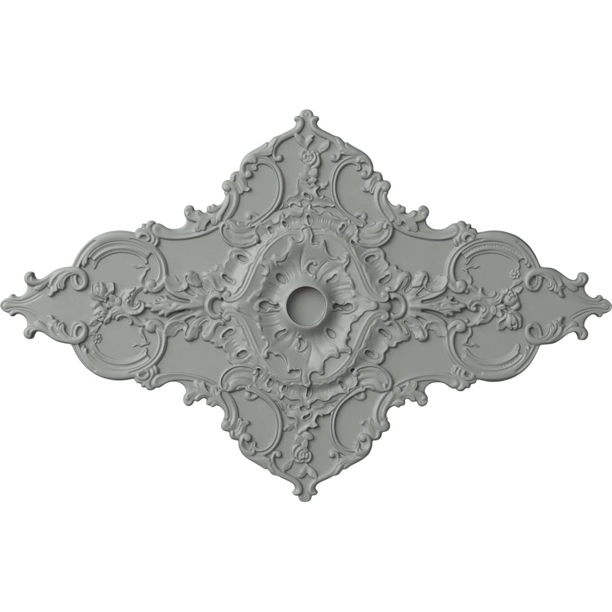 Ekena Millwork Cm70X43Ml Melchor Diamond Ceiling Medallion, 67 1/4''W X 43 3/8''H X 4''Id X 2''P, Factory Primed