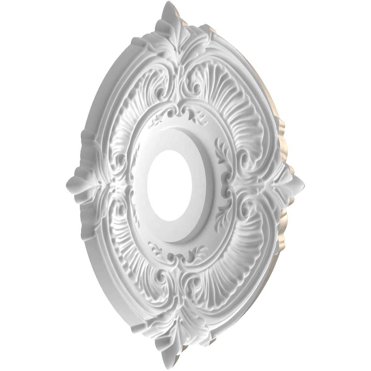 Ekena Millwork Cmp16Atcsv Attica Thermoformed Pvc Ceiling Medallion (Fits Canopies Up To 5 5/8), 16Od X 3 1/2Id X 1P, Metallic S