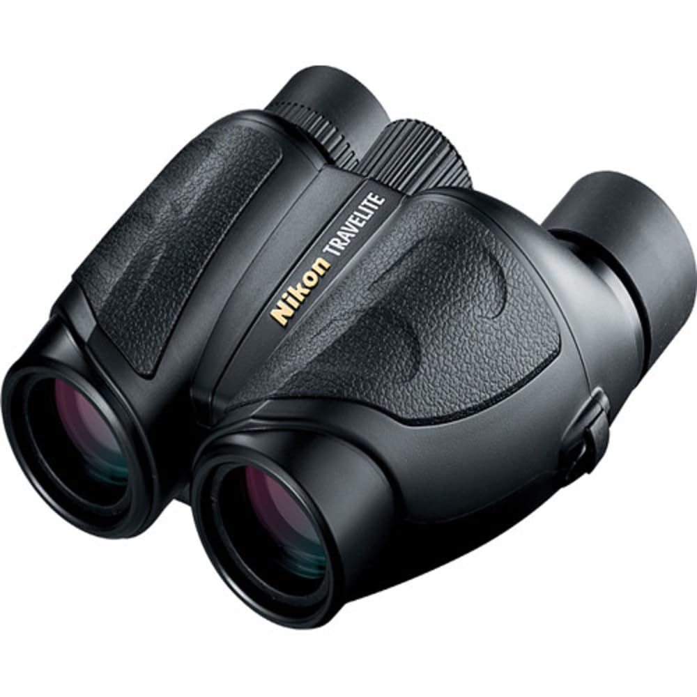 Nikon Travelite 8x25 Black Binoculars 7277 | Compact & Lightweight Binocular, Mutlilayer-coated lenses, Aspherical Lenses, Rubbe