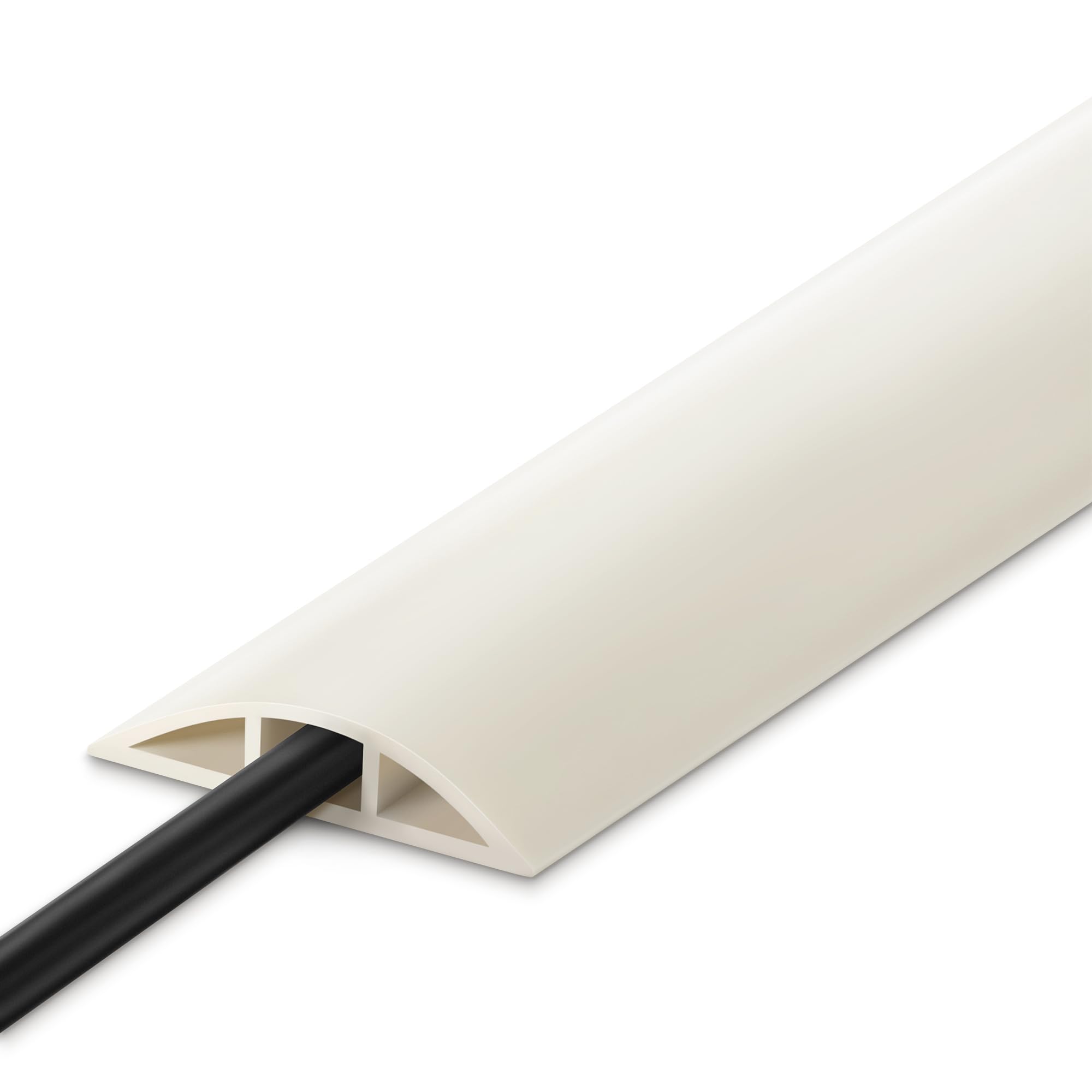 10Ft Floor Cord Cover, Lzeoy Beige Cord Hider Floor, Durable Cord Covers For Wires On Floor, Cable Floor Cover Power Cord Cover,