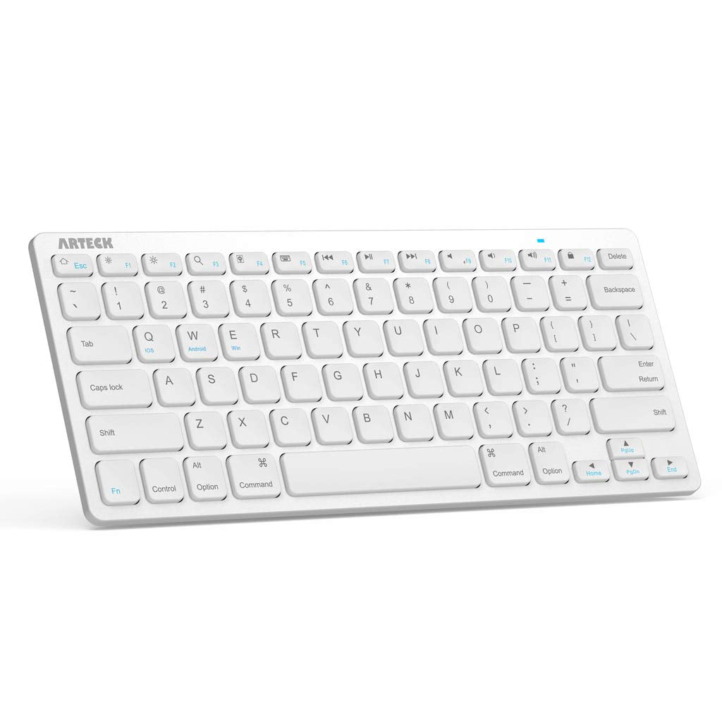 Arteck Ultra Slim Bluetooth Keyboard Compatible With Ipad 10.2 Inch/Ipad Air/Ipad 9.7 Inch/Ipad Pro/Ipad Mini, Iphone And Other