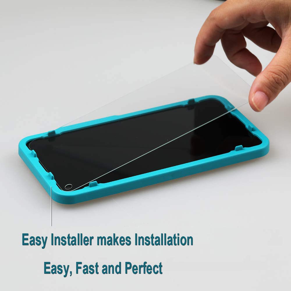 Ibywind Screen Protector For Oneplus 9 5G,With 2Pcs Tempered Glass,1Pc Camera Lens Protector,1Pc Backing Carbon Fiber Film [Fing