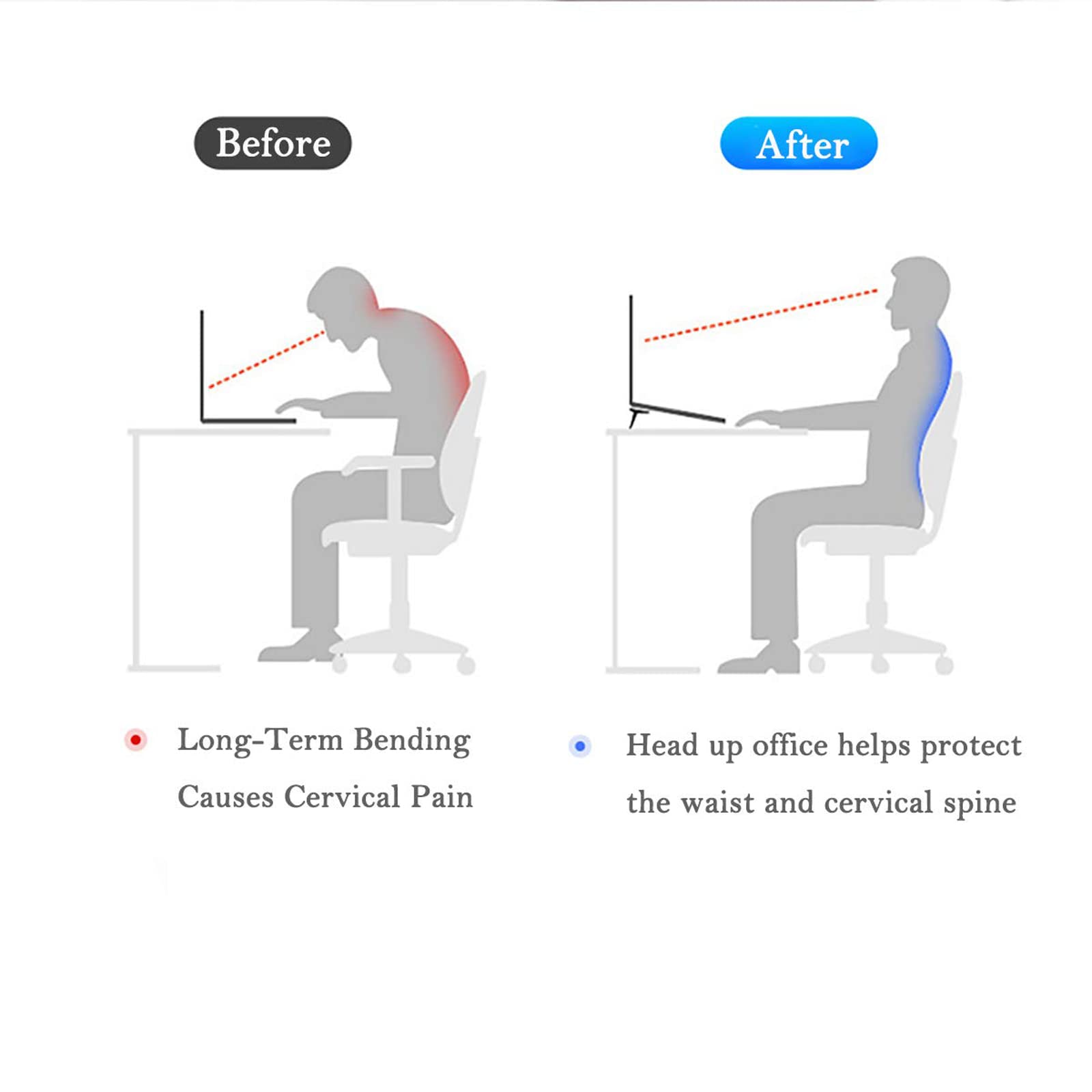 Portable Invisible Laptop Stand 2Pcs,Suntaiho Mini Aluminum Cooling Pad,Computer Keyboard Mount Kickstand,Ergonomic Lightweight