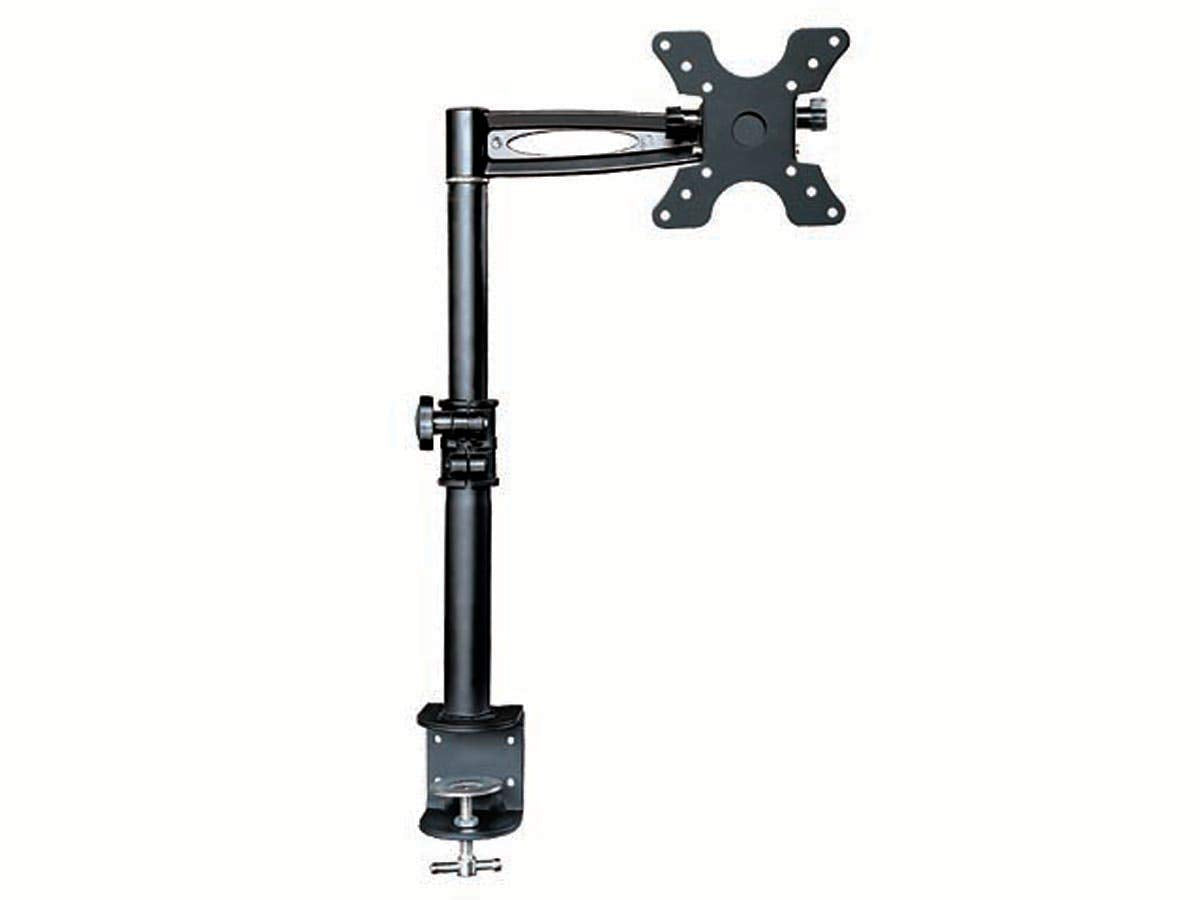 Monoprice 2 Way Adjustable Tilting Desk Mount Bracket For Lcd Led (Max 33Lbs, 13~30Inch)   Black