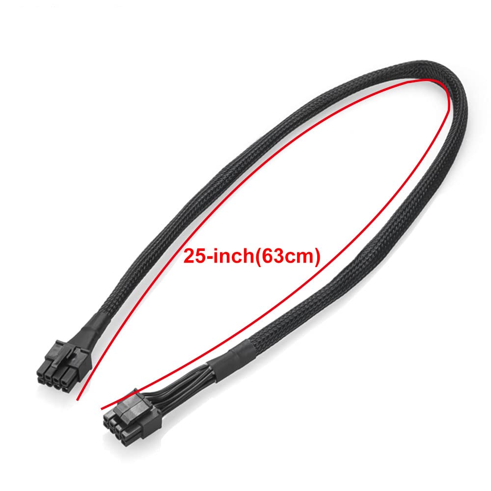 Owltree Braided Atx Cpu Power Cable 8 Pin Male To Cpu 8 Pin 4 Pin Male (4+4 Detachable) Motherboard Power Adapter Cable Eps 12V