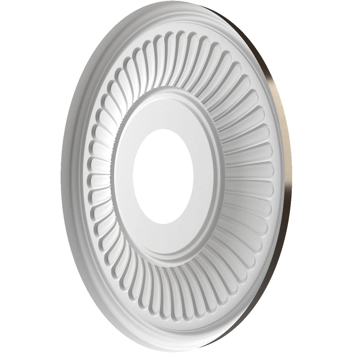 Ekena Millwork Cmp13Beeru Berkshire Thermoformed Pvc Ceiling Medallion (Fits Canopies Up To 5 3/4), 13Od X 3 1/2Id X 3/4P, Unive