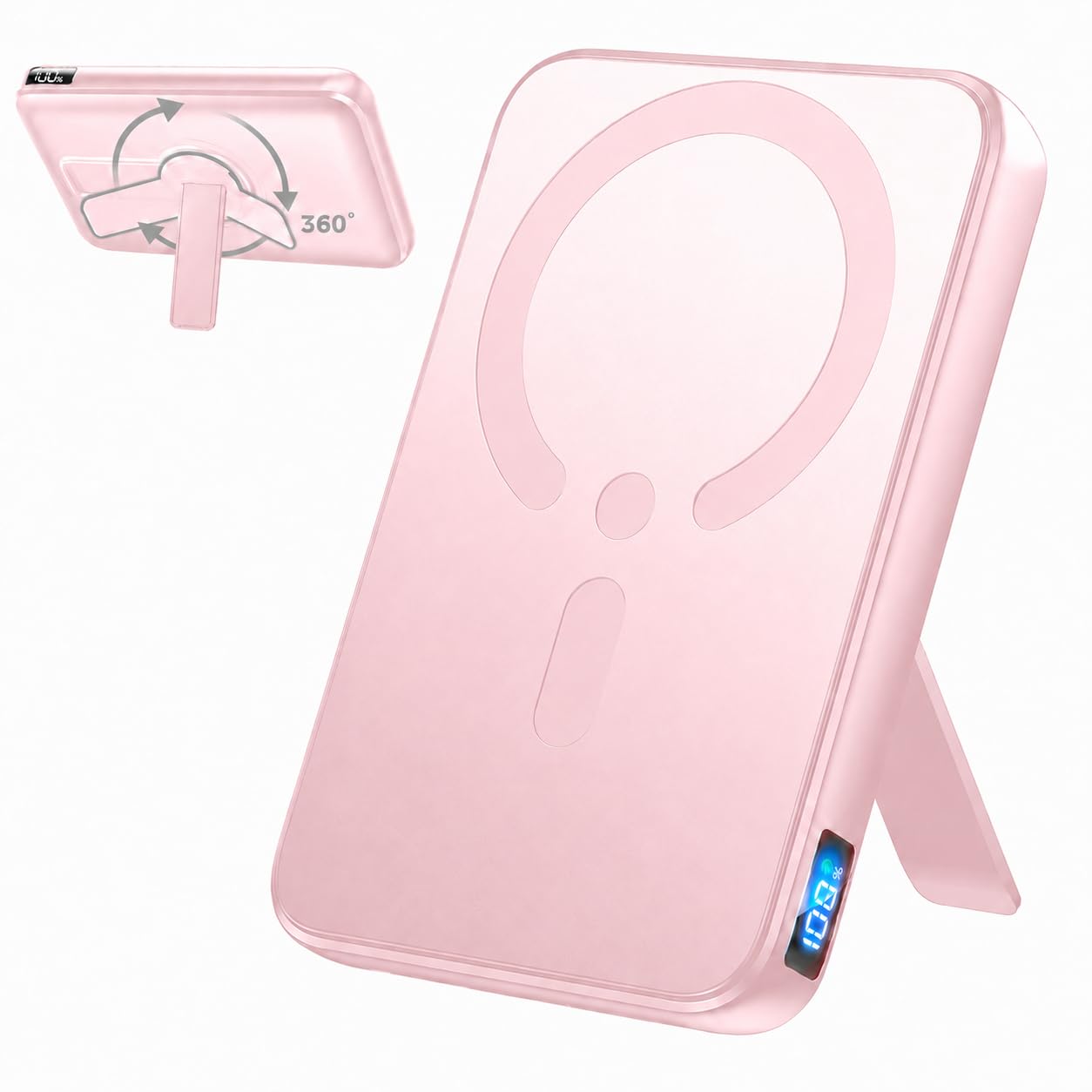 Eissix Portable Charger 12000mAh, Foldable Stand, for Magsafe Power Bank
