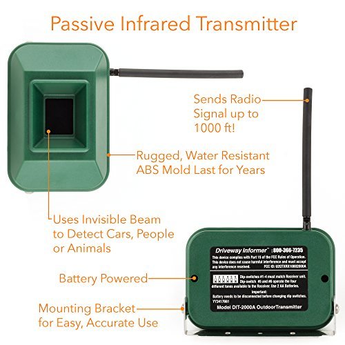 Driveway Informer Wireless Driveway Alarm Usa Made Driveway Alarm Long Range 1000' Transmitter & Receiver Included In Kit Drivew