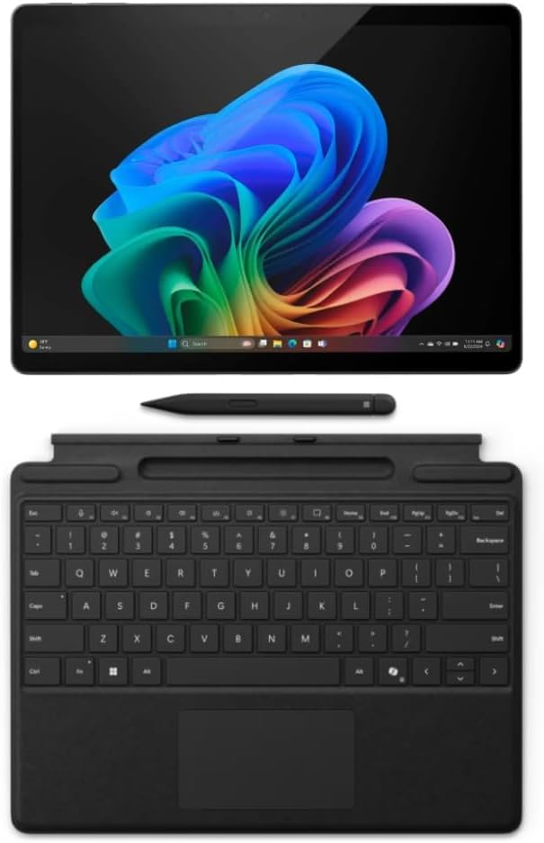 Microsoft Surface Pro 11 Bundle, 13'' Copilot+ Pc With Black Pro Keyboard & Slim Pen, Ai Tablet Essential Bundle For Surface Pro