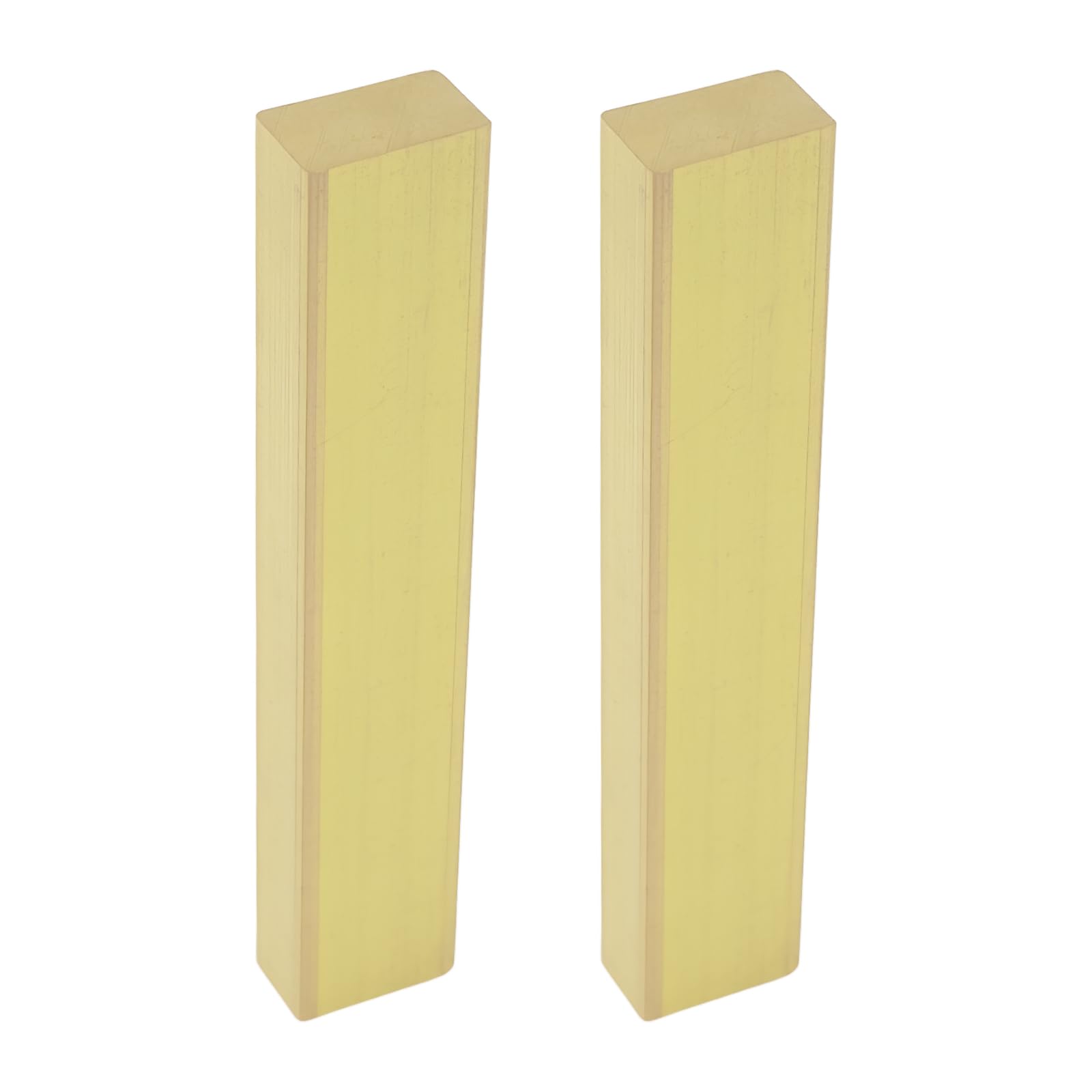 Briny River 2pcs Electric Bass Brass Nut Blank 56x6x10mm for Electric Basses Building Projects