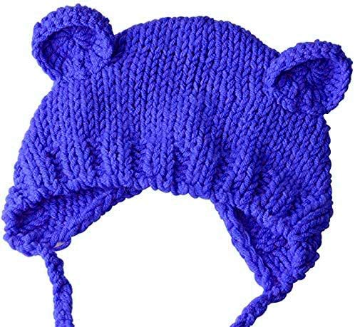 Ecyc Newborns Crochet Beanie With Bear Doll Baby Picture Outfits Photography Bat