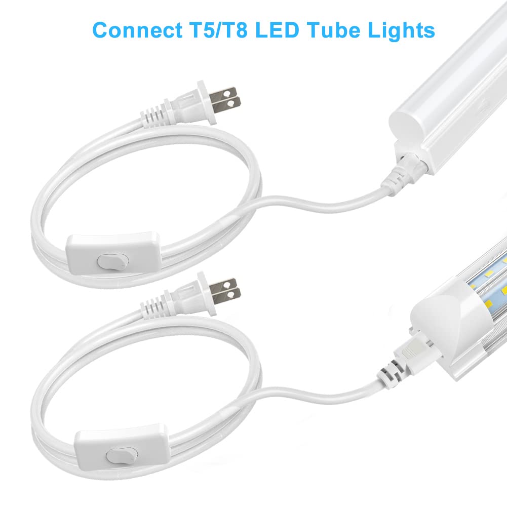 Cnsunway T5 T8 Power Extension Cord, 10Ft/3M Led Wire Connector Extension Cable With On/Off Switch For T5 T8 Integrated Tube, Le