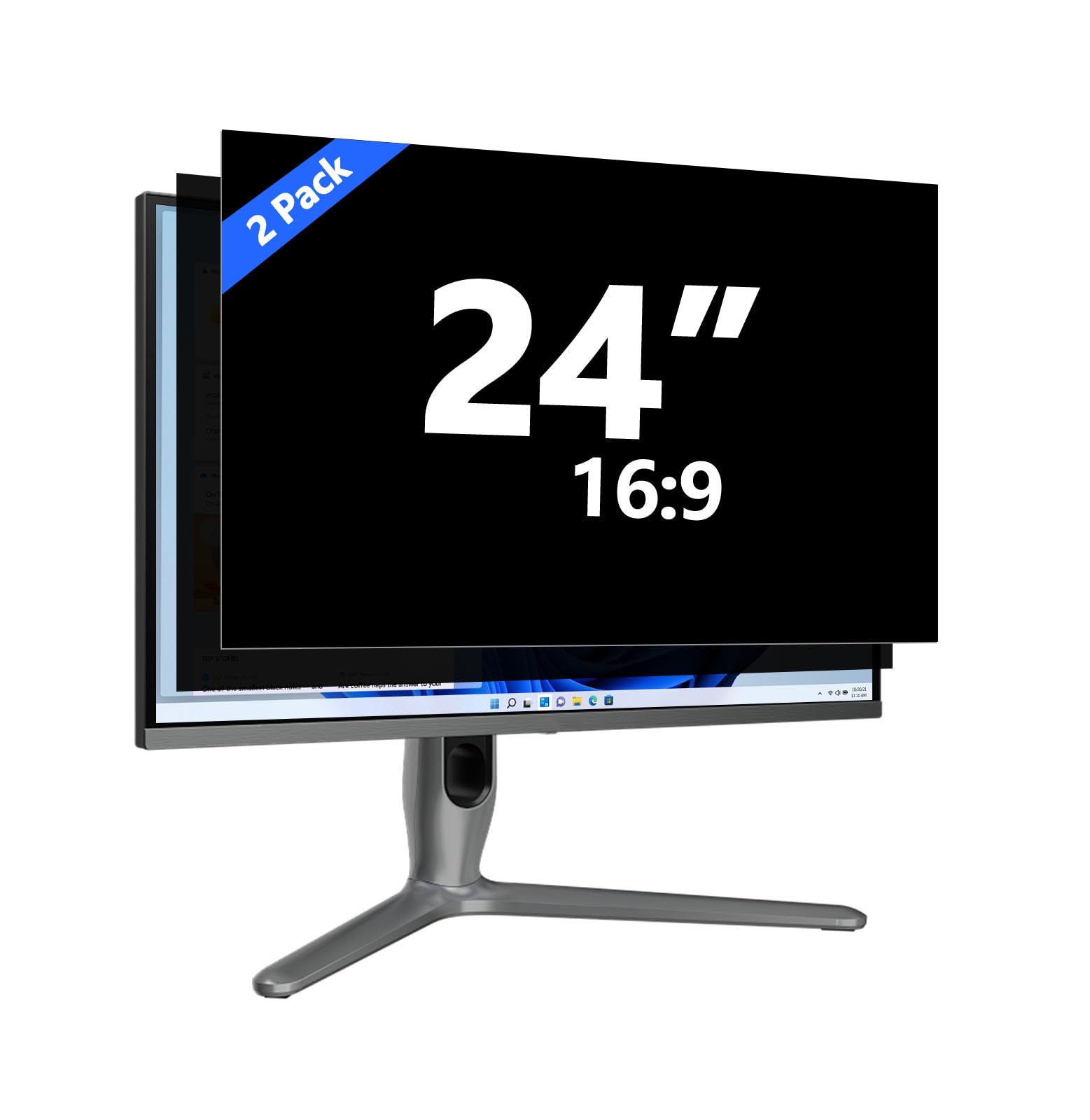 24 Inch Privacy Screen For Computer Monitor [2 Pack] Computer Screen Privacy Shield Eye Protection Anti Glare Blue Light Monitor Privacy Screen 24 Inch 16:9 Aspect Ratio
