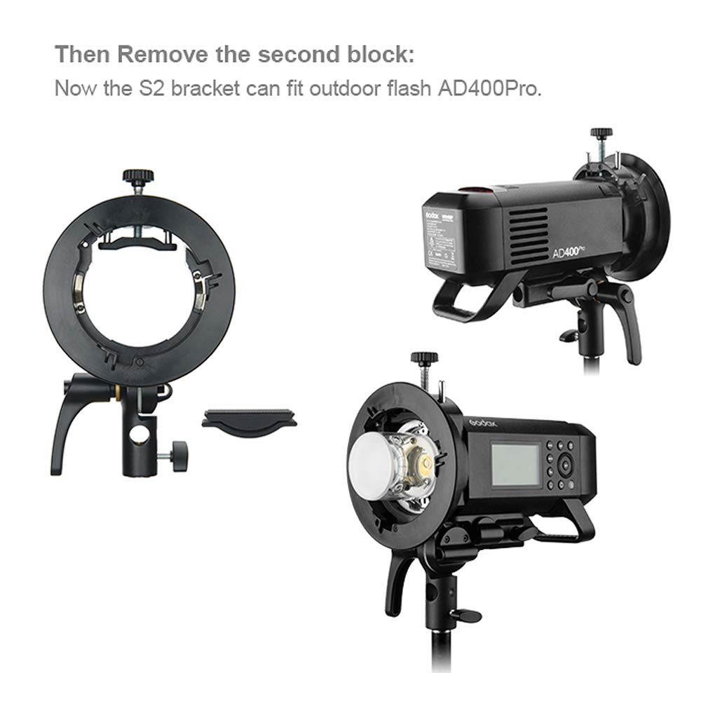 Godox S2 S Type Bracket Bowens Mount Holder For Godox V1 Serie V860Ii Series Tt350 Series Ad400Pro Ad200Pro Series Speedlite Fla
