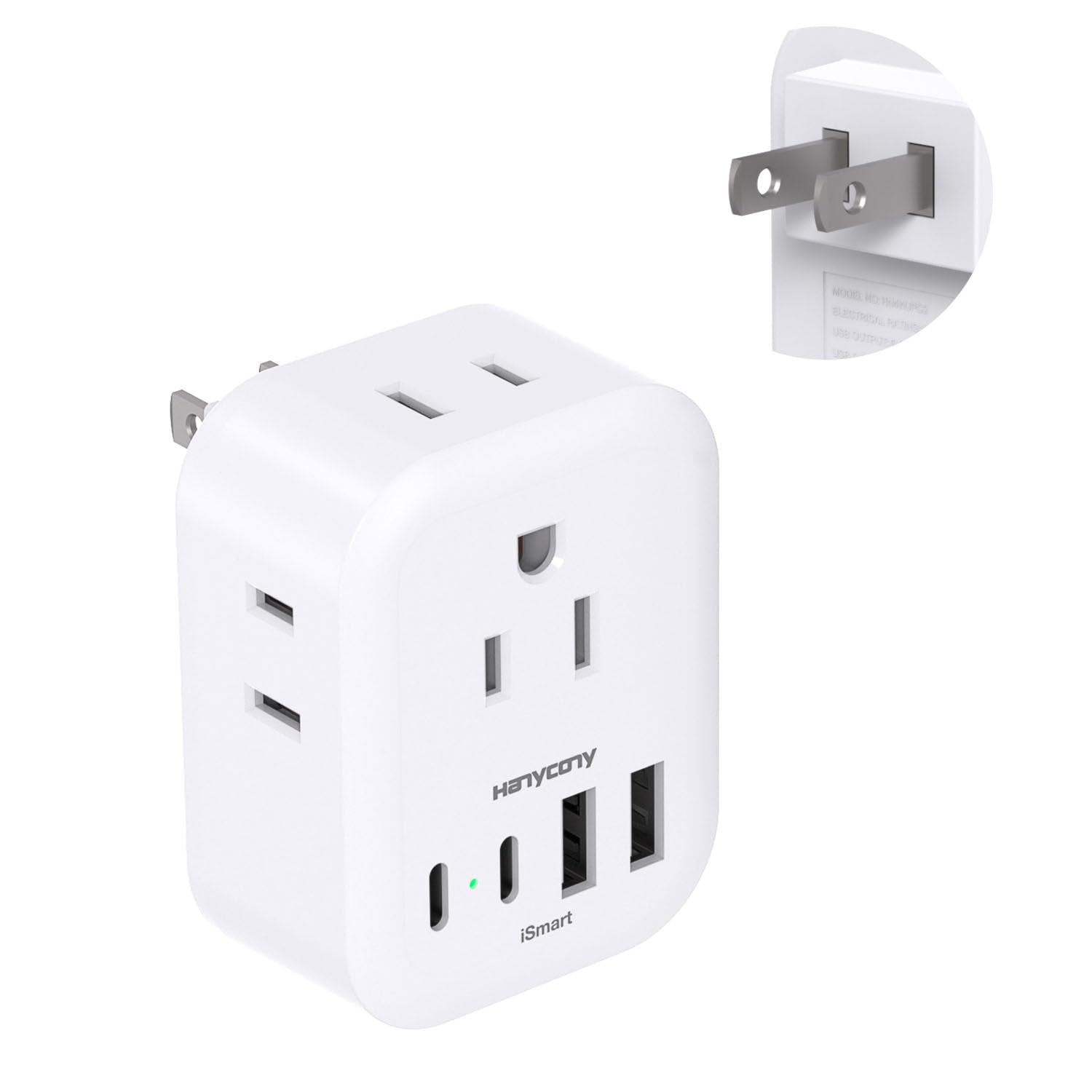 Us To Japan Plug Adapter, Japan Power Travel Adpter With 4 Outlets 4 Usb Ports(2 Usb C), Type A Plug Adapter For Amercian Usa To