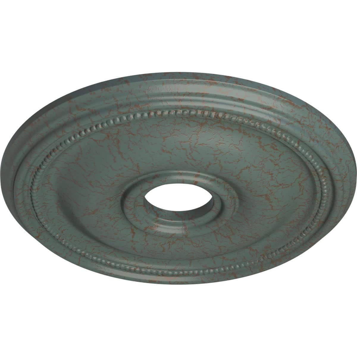 Ekena Millwork Cm18Brcbc Bradford Ceiling Medallion, 18 1/8''Od X 3 3/4''Id X 1 1/8''P, Hand Painted Cloud Burst Crackle
