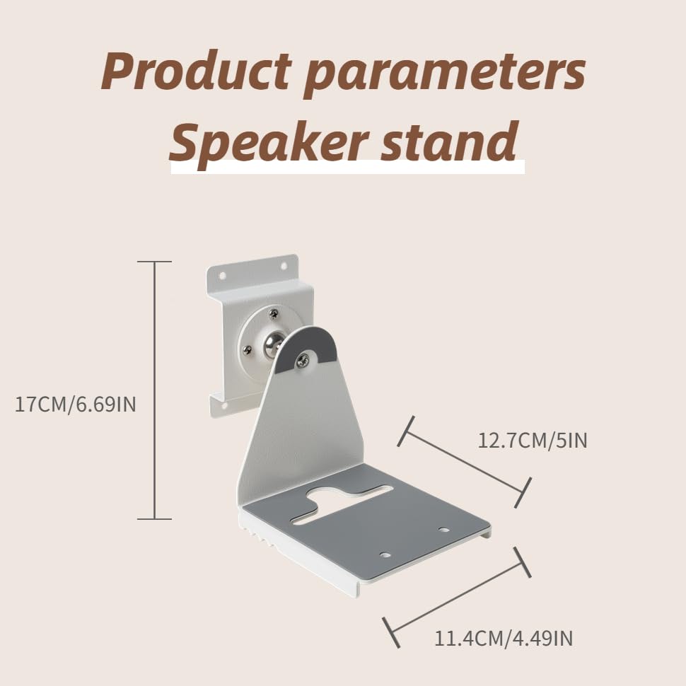 Shinar Metal Wall Mount Compatible With Sonos Era 300 Swivels Up To 360 / Tilts  70 / +70 Rotation Without Adjusting Screws Max.