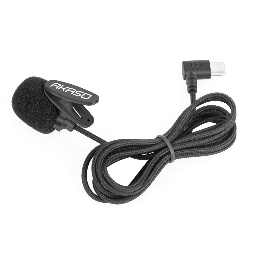 Akaso External Microphone Brave 7/ Brave 8/ Brave 6 Plus Action Camera Only (Type C Port)
