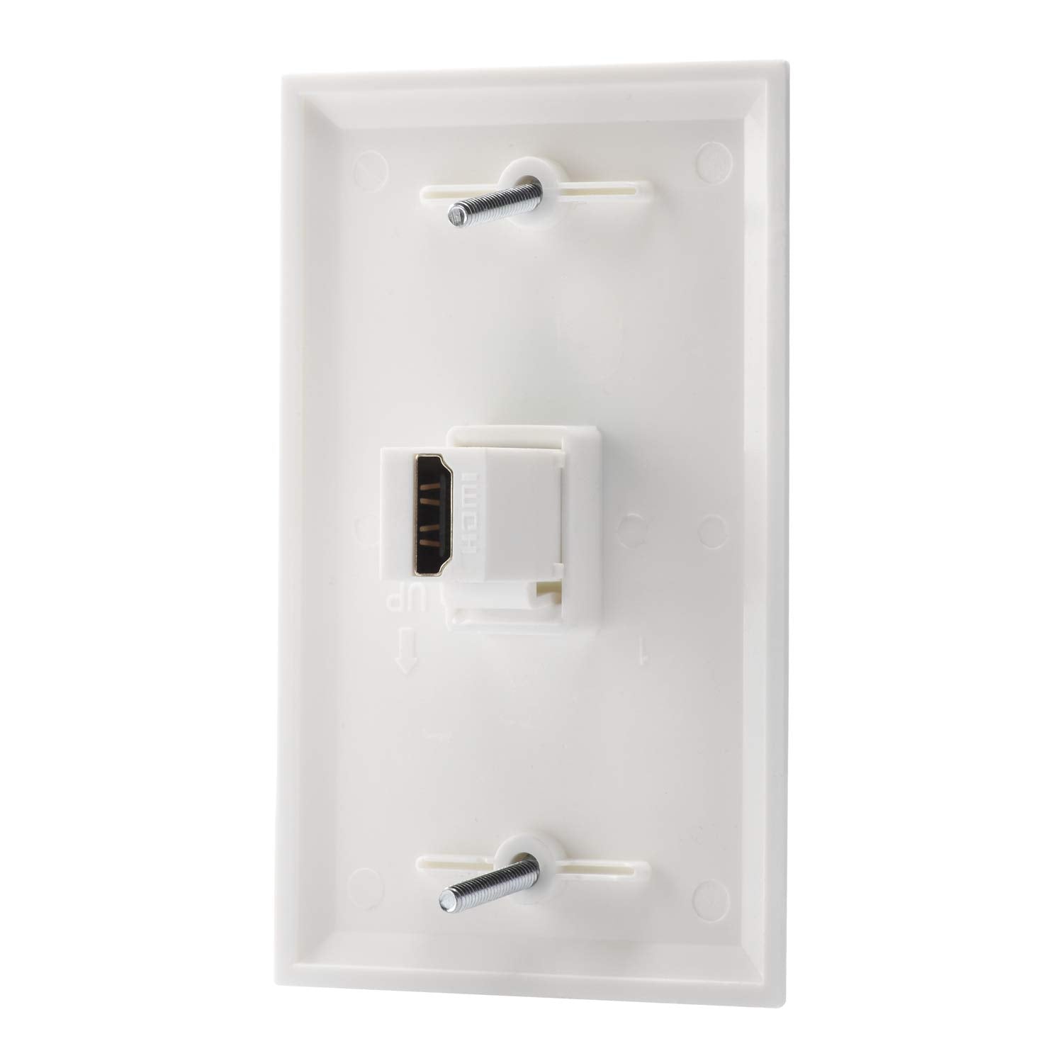 Hdmi Wall Plate   4K Hdmi Keystone Female To Female Wall Plate In White (1 Port)
