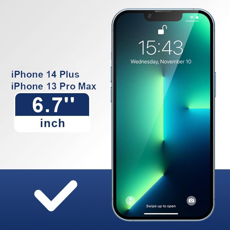 Impactstrong Shatterproof Tempered Glass Screen Protector For Iphone 13 Pro Max/Iphone 14 Plus [Easy Installation Frame] [Bubble