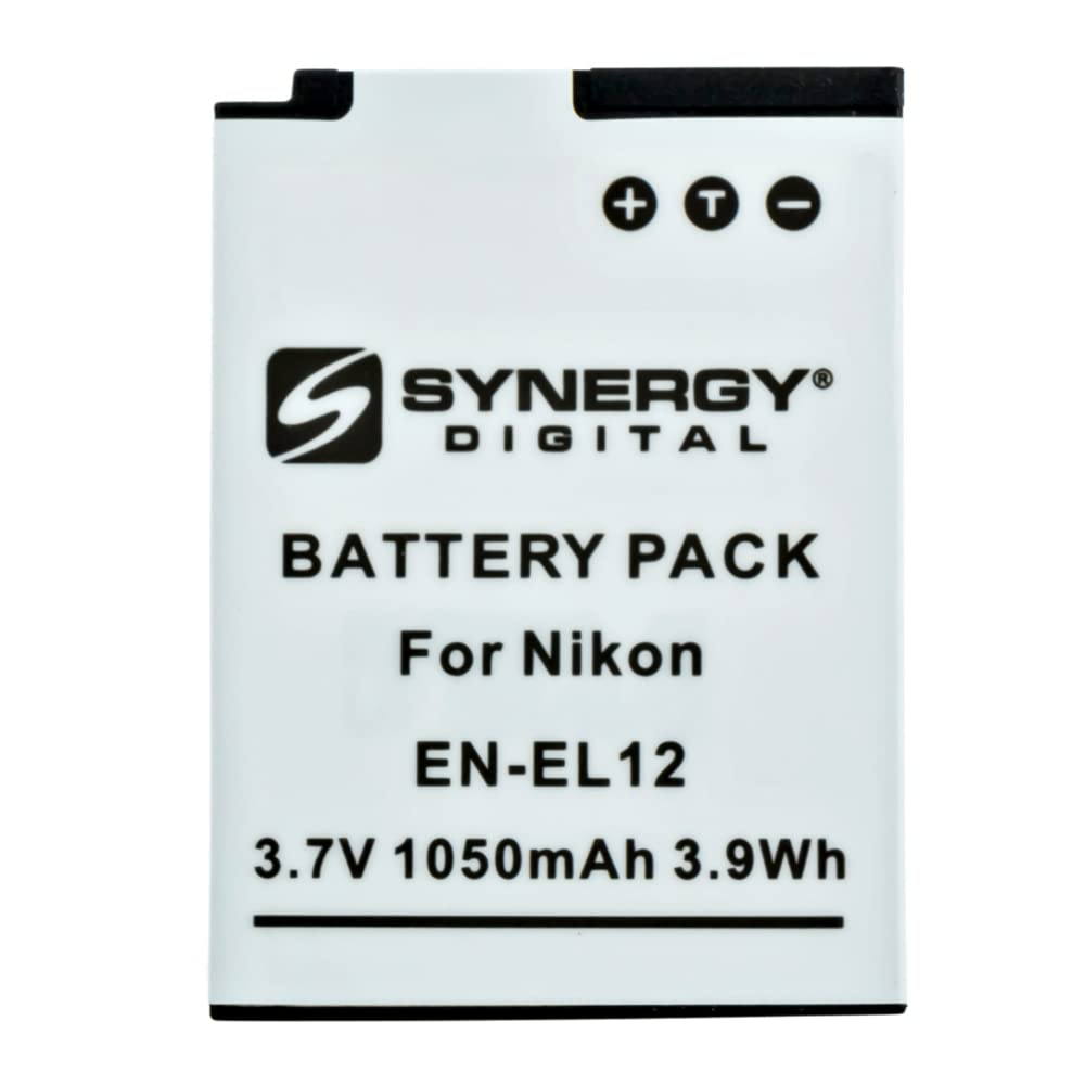 Synergy Digital Digital Camera Batteries, Compatible With Nikon En El12, Enel12, 25780 Digital Camera Batteries (Li Ion, 3.7V, 1