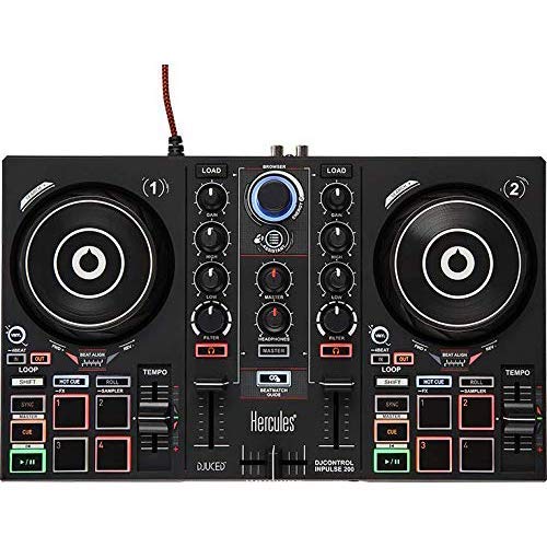 Hercules Dj Control Inpulse 200 With /8' Stereo Mini To Dual Rca Y Cable (6') Bundle