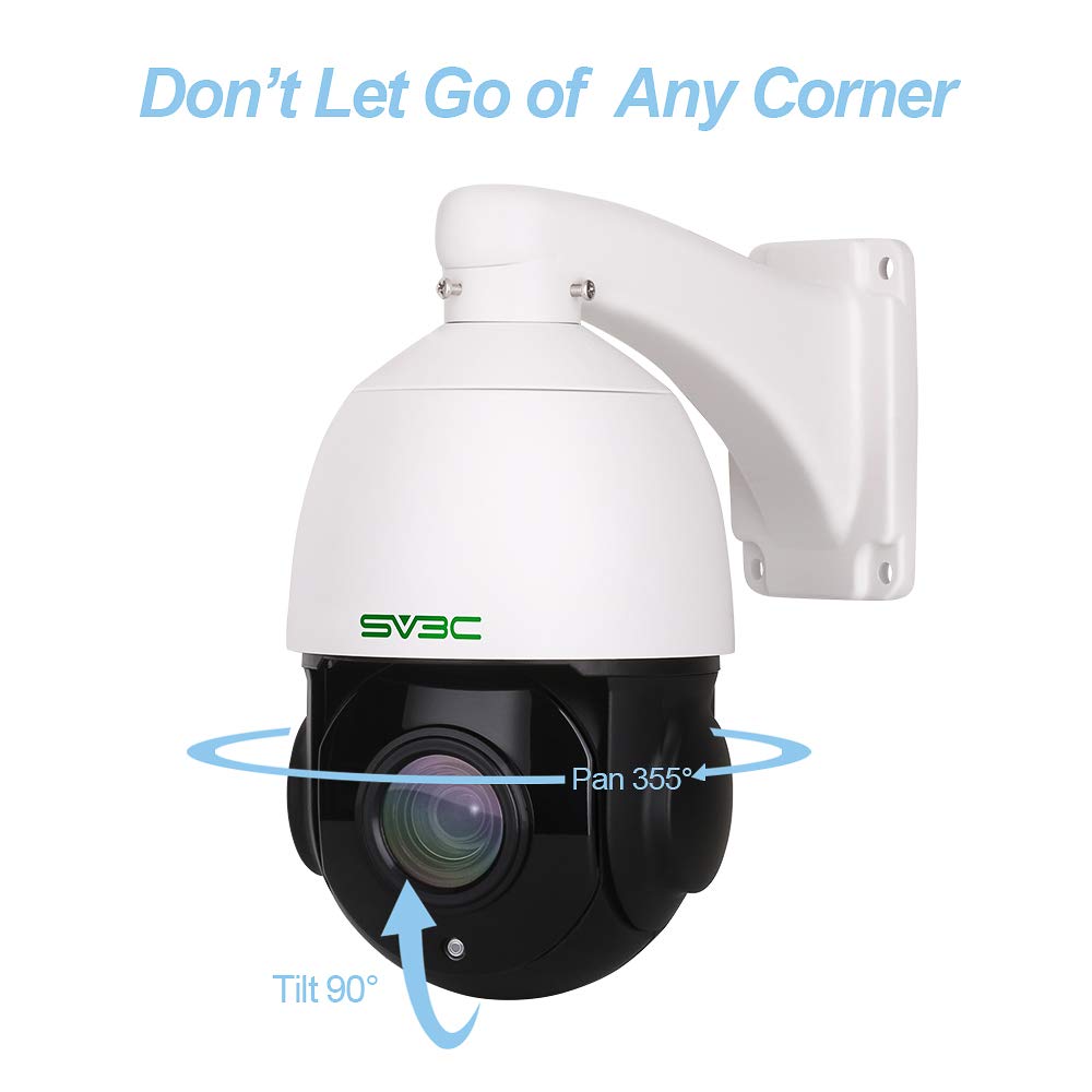 Sv3C 20X Zoom Ptz Poe Camera Outdoor 5Mp Camera, Auto Focus Lens 360 Pan Tilt Home Security Cam, Hd200Ft Ir Auto Night Vision Wa
