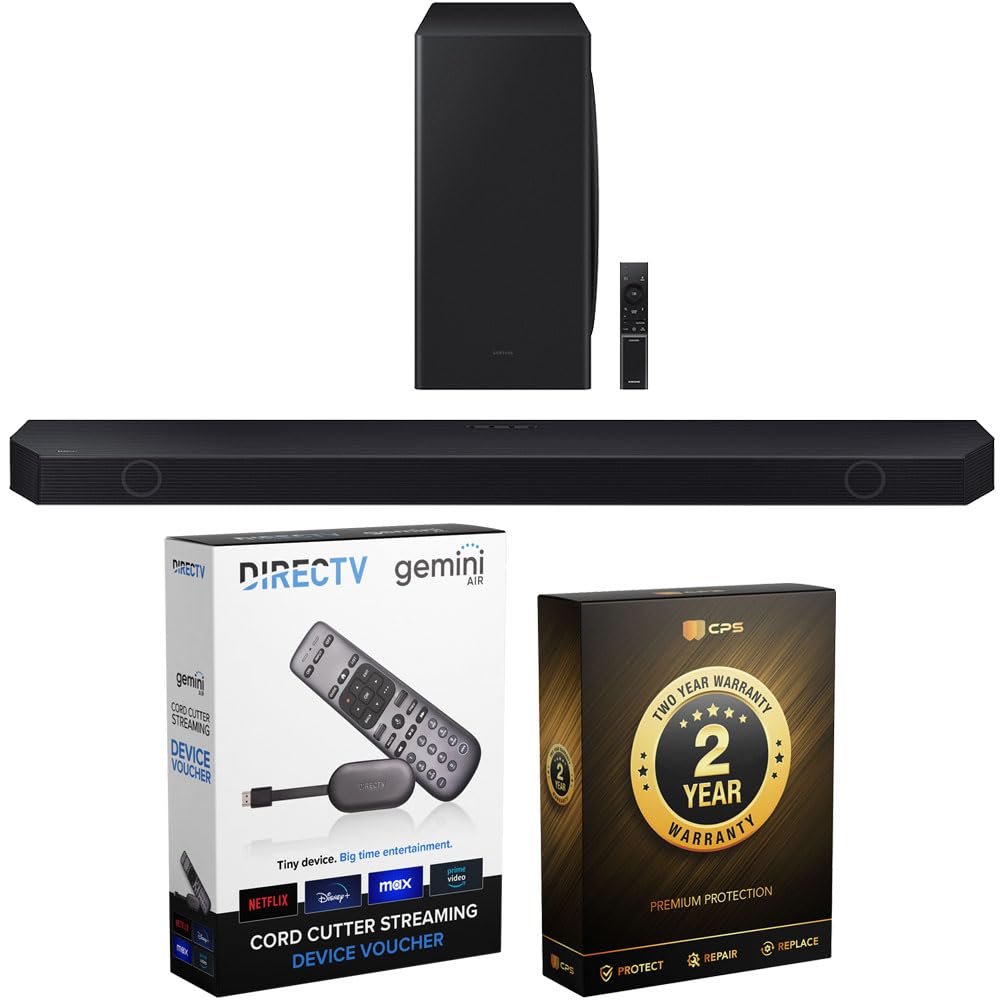 Samsung Hw Q800D Q Series 5.1.2Ch Wireless Dolby Atmos Soundbar (2024) Bundle With Redeemable Directv Gemini Air Streaming Devic