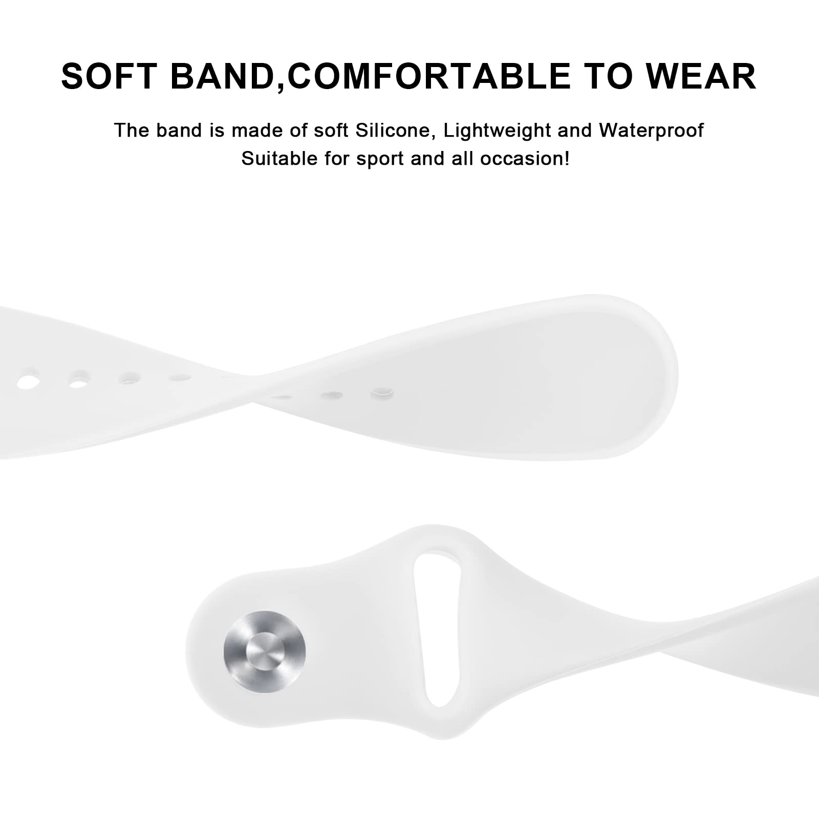 Meliya Bands For Coros Pace 3 / Apex Pro Smart Watch Bands, 22Mm Soft Silicone Sport Strap Replacement Band (White)