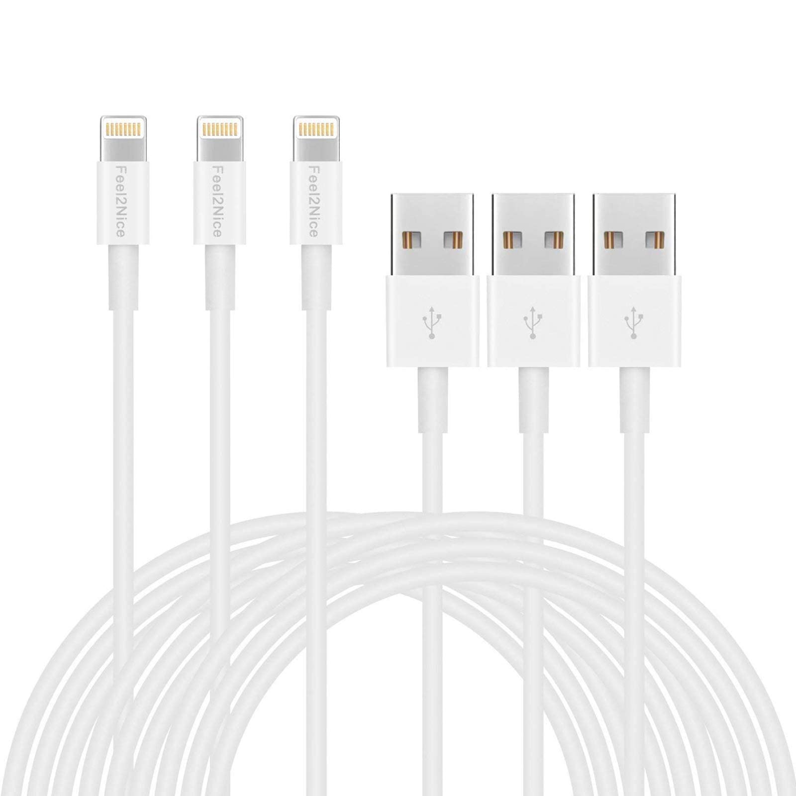 Iphone Charger, Lightning Cable, 5Pack 3Ft Phone Charger To Syncing Charging Cable Data Cord Compatible With Iphone Xs, Iphone Xs Max, Iphone Xr, Iphone X, Iphone 8 /Plus, Iphone 7/6/5 /Plus More