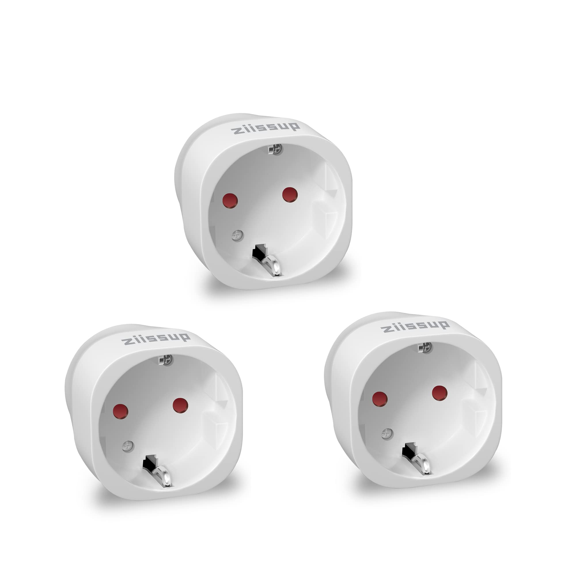 Ziissup European To Usa Plug Adapter, Eu To Us Plug Adapter, Europe To Usa Travel Converter For Most Of Europe Eu Spain France T